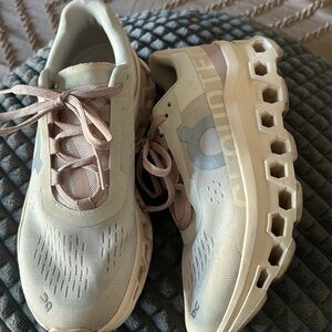 On Cloud Monster cream color.